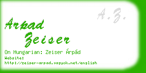 arpad zeiser business card